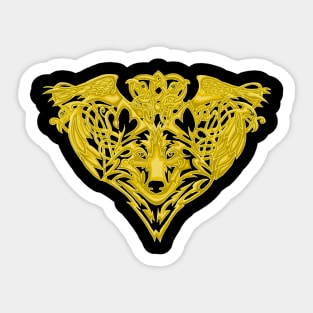 Wolf Raven Sticker